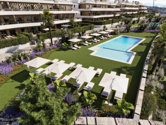 Apartamento de 3 dormitorios con vistas al mar a la venta en Finestrat.