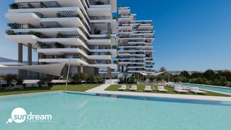 g_42044-16-14 Apartamento de lujo de nueva construcción con 3 dormitorios con vistas al mar a la venta en Calpe, Costa Blanca