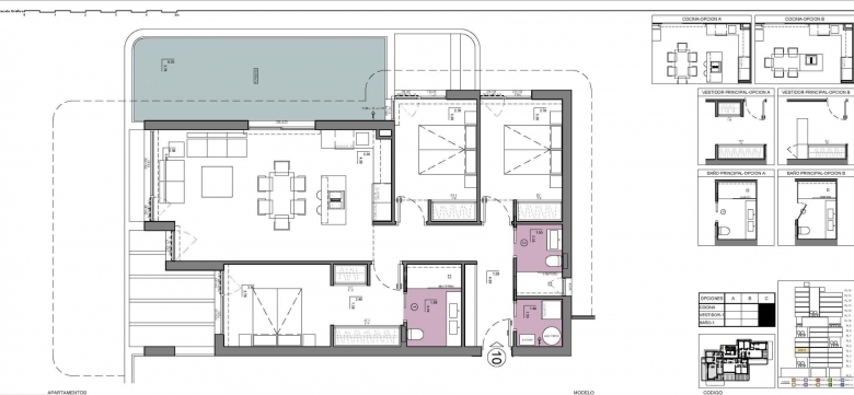 Apartamento de lujo de nueva construcción con 3 dormitorios con vistas al mar a la venta en Calpe, Costa Blanca