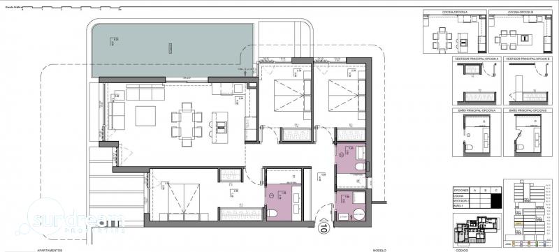 g_42044-16-20 Apartamento de lujo de nueva construcción con 3 dormitorios con vistas al mar a la venta en Calpe, Costa Blanca