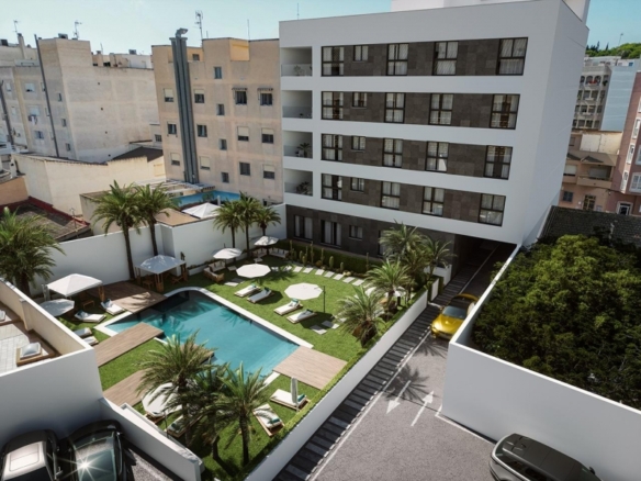 Ático en venta obra nueva con piscina en Guardamar