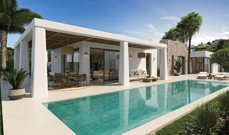 Villa en una sola planta con 4 dormitorios a la venta en Javea