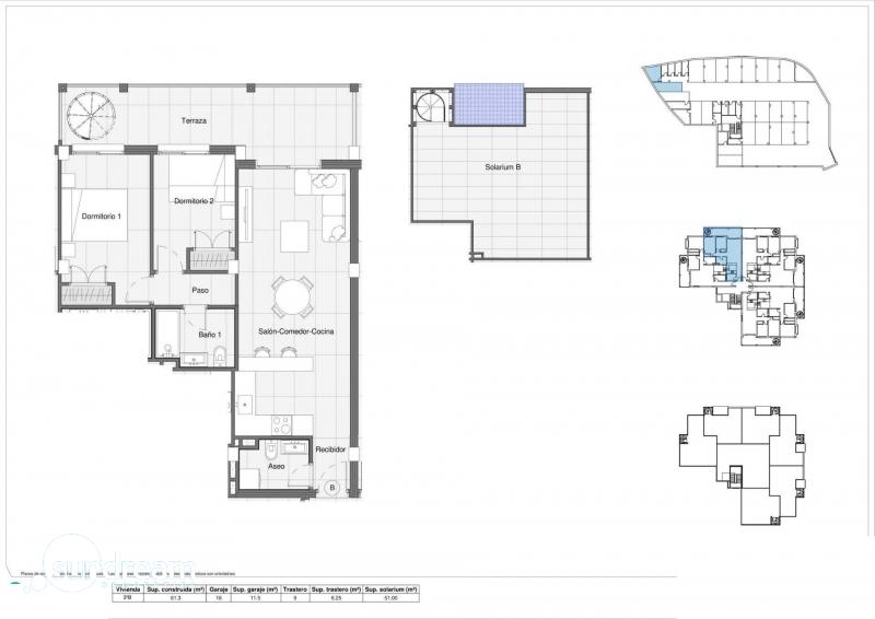Ático de nueva construcción con 2 domritorios y solarium privado a la venta en Bigastro(Alicante)