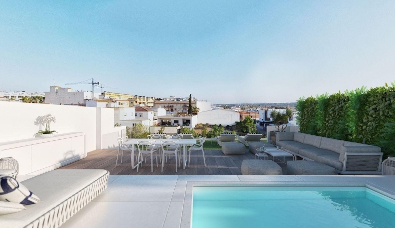 Ático de nueva construcción con 2 dormitorios y solarium privado a la venta en Benijófar