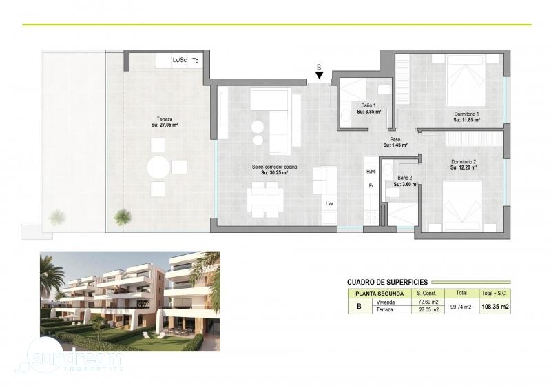 g_42151-8-31 Apartamento de nueva construcción de 2 dormitorios a la venta en campo de Golf (Murcia)