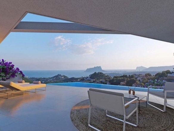 Villa en venta obra nueva vistas al mar en Benitachell