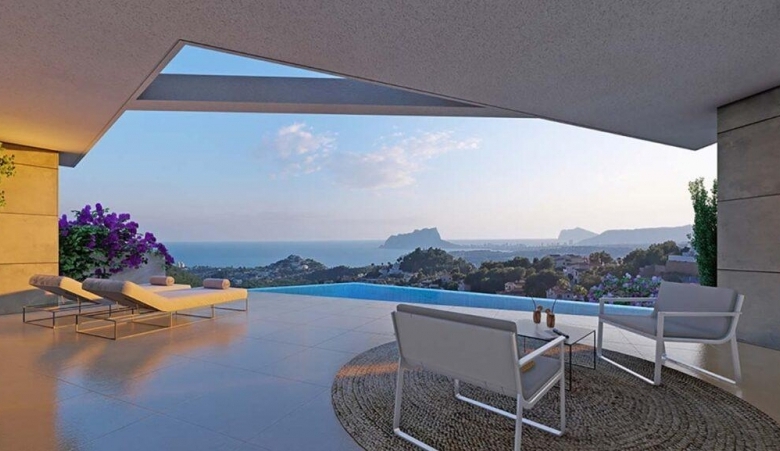 Villa en venta obra nueva vistas al mar en Benitachell