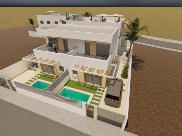 Villa de obra nueva en venta en Puerto de Mazarrón