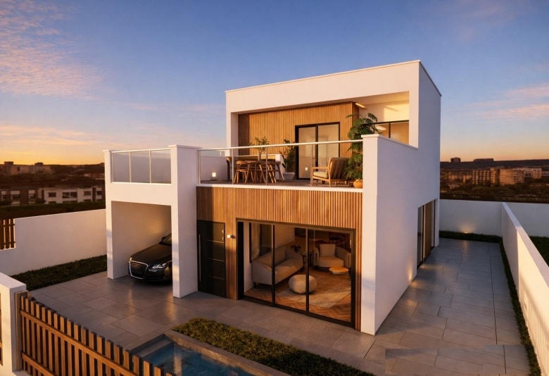 Villa en venta obra nueva con solárium Los Alcázares