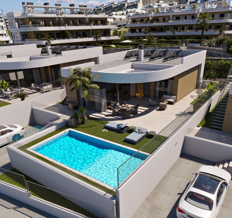 Villa de lujo de 3 dormitorios con piscina privada y  vistas panorámicas al mar en Finestrat
