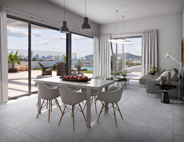 Villa de lujo de 3 dormitorios con piscina privada y  vistas panorámicas al mar en Finestrat