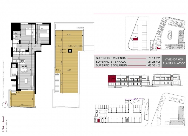 Bungalow de planta alta con 2 dormitorios a la venta en Lo Marabú, Ciudad Quesada