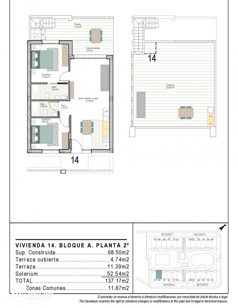 g_42367-14-22 Ático de 2 dormitorios a la venta en San Cayetano, Torrepacheco, Murcia