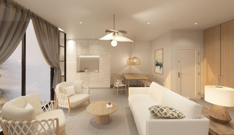 Apartamento de nueva construcción con 2 dormitorios cerca de playa a la venta en Jávea.