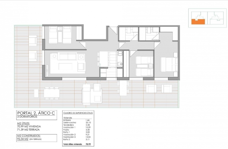 Ático de de nueva construcción con 3 dormitorios a la venta cerca de la playa y el centro deJávea