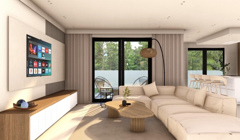 Villa exclusiva de una sola planta con 4 dormitorios y piscina privada en Finestrat.