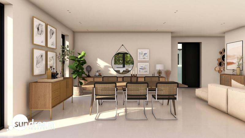 Villa exclusiva de una sola planta con 4 dormitorios y piscina privada en Finestrat.
