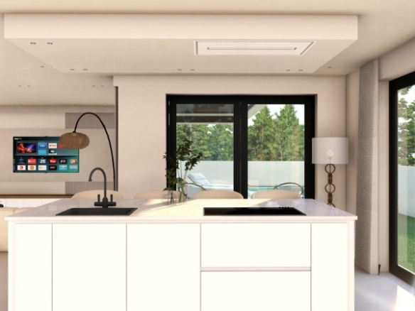 Villa exclusiva de una sola planta con 4 dormitorios y piscina privada en Finestrat.