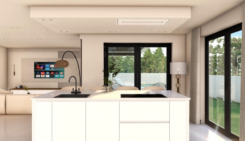 Villa exclusiva de una sola planta con 4 dormitorios y piscina privada en Finestrat.