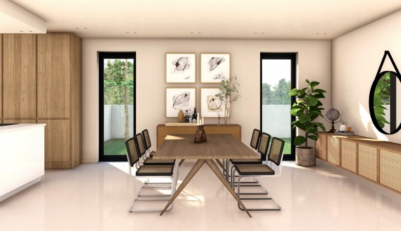 Villa exclusiva de una sola planta con 4 dormitorios y piscina privada en Finestrat.