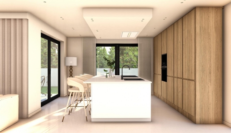 Villa independiente de una sola planta con 3 dormitorios y piscina privada en Finestrat