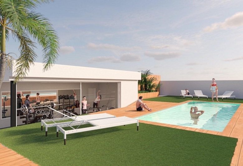 Apartamento turístico de nueva construcción con 1 dormitorio cerca de la playa en Lo Pagán, San Pedro del Pinatar