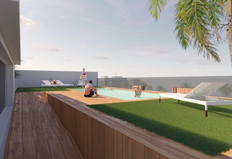 Apartamento turístico de nueva construcción con 2 dormitorios cerca de la playa en Lo Pagán, San Pedro del Pinatar