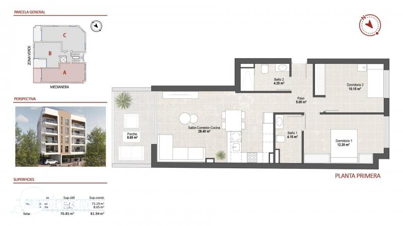 g_42472-11-6 Apartamento turístico de nueva construcción con 2 dormitorios cerca de la playa en Lo Pagán, San Pedro del Pinatar