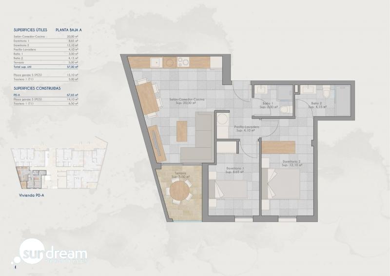 Moderno apartamento de nueva construcción con 2 dormitorios a pocos pasos de la playa en venta (San Pedro del Pinatar)