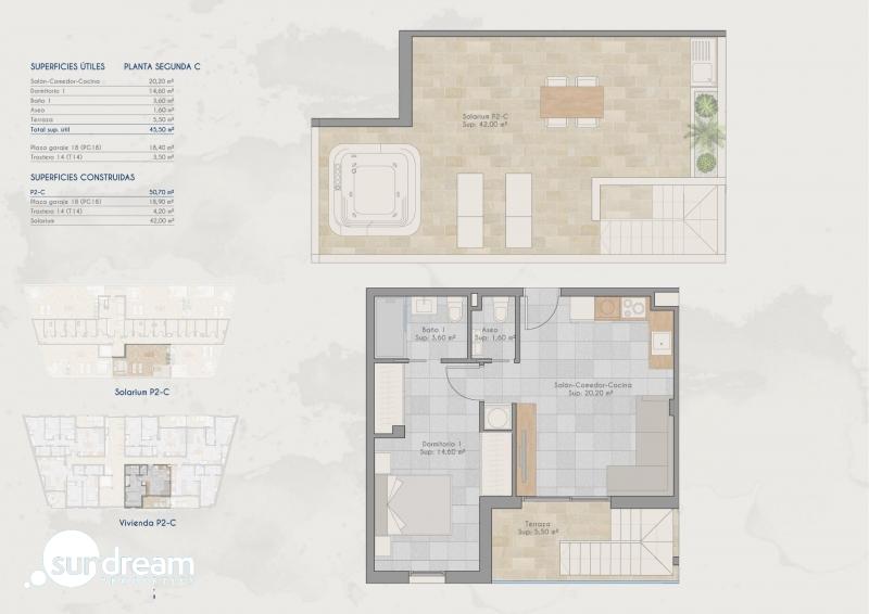 Ático de nueva construcción con 1 dormitorio a escasos metros de la playa en venta (San Pedro del Pinatar)