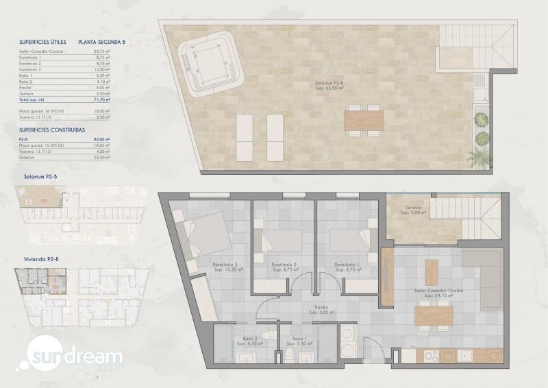 Ático de nueva construcción con 3 dormitorios a 500 metros de la playa en venta (San Pedro del Pinatar)