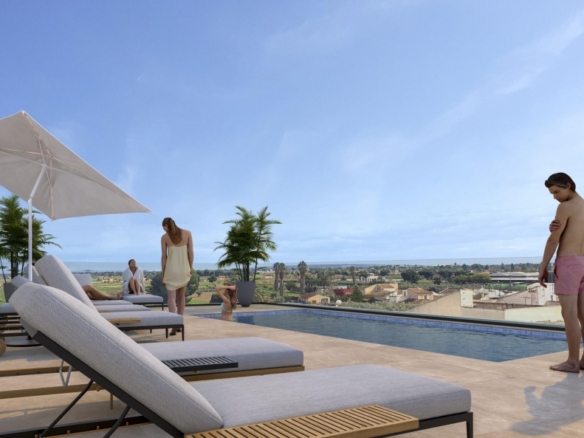 Ático de nueva construcción con 2 dormitorios y piscina comunitaria en venta en Catral, Alicante,