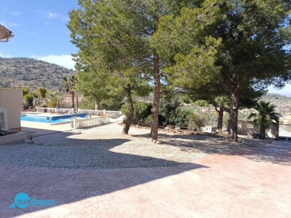 Villa en venta con piscina y terreno El Pinoso Abanilla