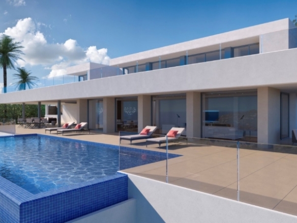 Villa de lujo con 6 dormitorios, piscina infinity y fantásticas vistas al mar en Benitachell(Alicante)