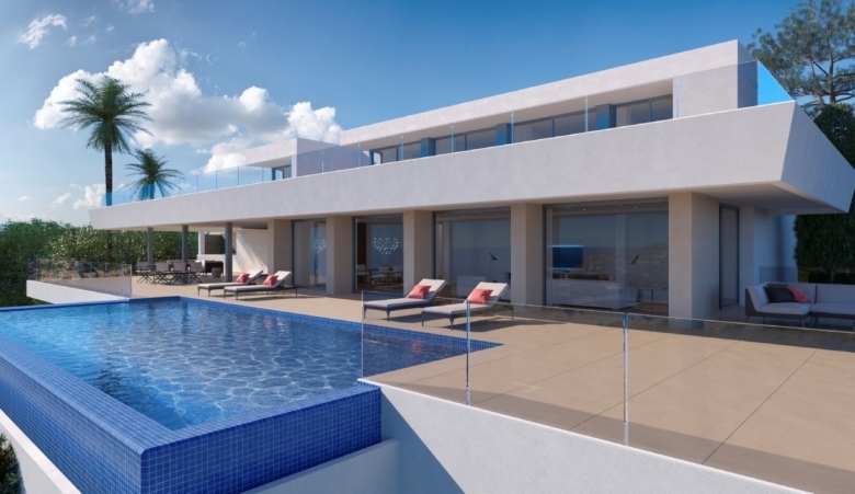 Villa de lujo con 6 dormitorios, piscina infinity y fantásticas vistas al mar en Benitachell(Alicante)