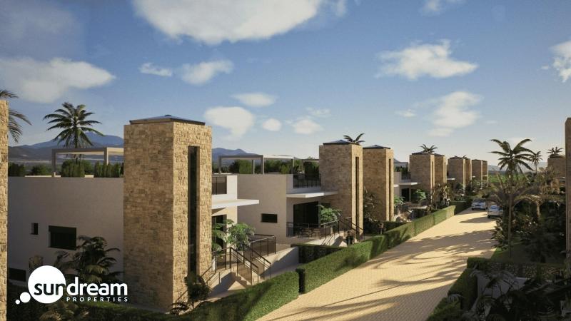 Villa de nueva construcción con 2 dormitorios, solarium privado y sótano en campo de golf en Mazarrón(Murcia)