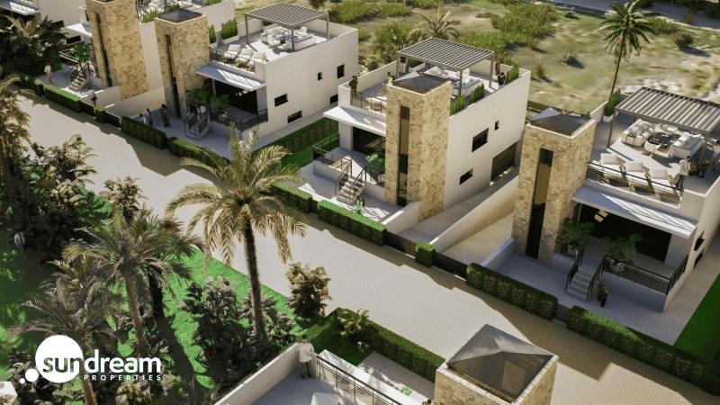 g_42628-33-17 Villa de nueva construcción con 2 dormitorios, solarium privado y sótano en campo de golf en Mazarrón(Murcia)