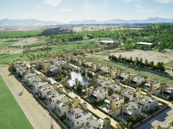 Villa de nueva construcción con 2 dormitorios, solarium privado y sótano en campo de golf en Mazarrón(Murcia)