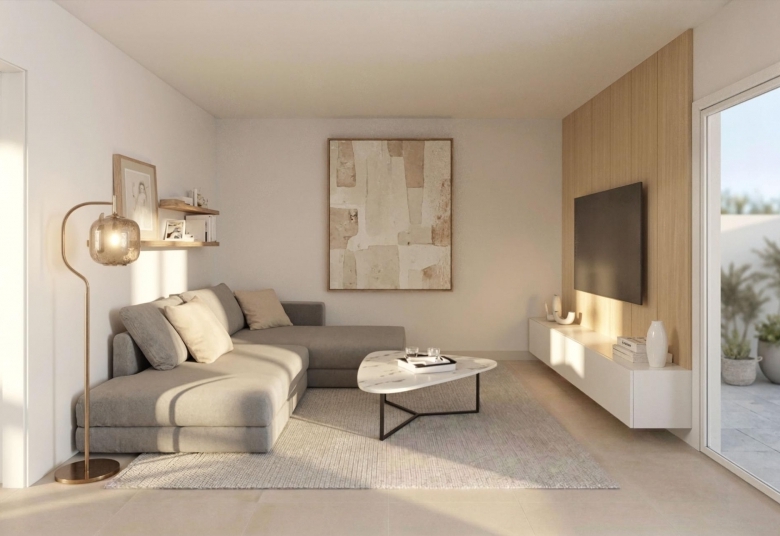 Villa de nueva construcción con 2 dormitorios, solarium privado y sótano en campo de golf en Mazarrón(Murcia)