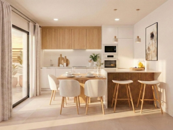 Villa de nueva construcción con 2 dormitorios, solarium privado y sótano en campo de golf en Mazarrón(Murcia)