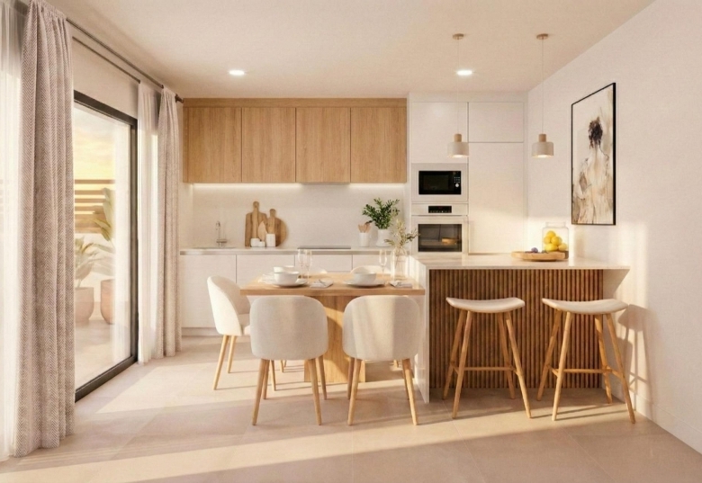 Villa de nueva construcción con 2 dormitorios, solarium privado y sótano en campo de golf en Mazarrón(Murcia)