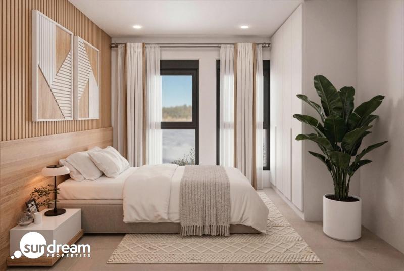Villa de nueva construcción con 2 dormitorios, solarium privado y sótano en campo de golf en Mazarrón(Murcia)