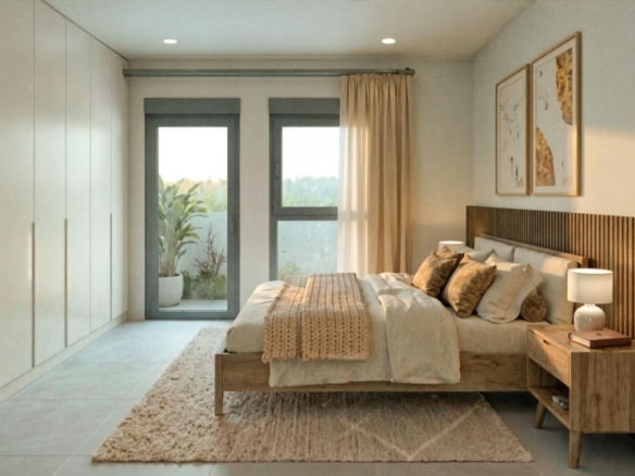 Villa de nueva construcción con 2 dormitorios, solarium privado y sótano en campo de golf en Mazarrón(Murcia)