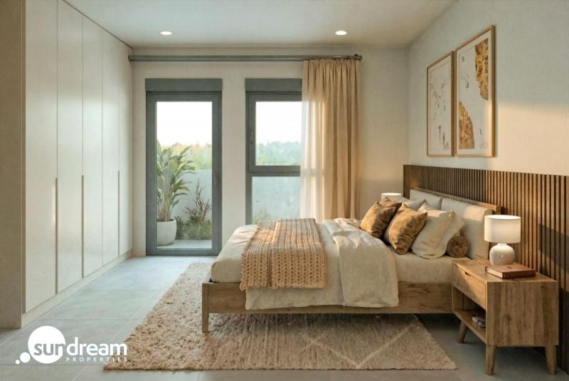 Villa de nueva construcción con 2 dormitorios, solarium privado y sótano en campo de golf en Mazarrón(Murcia)