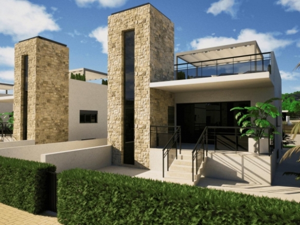 Villa de nueva construcción con 3 dormitorios, solárium privado y sótano en campo de golf en Mazarrón(Murcia)