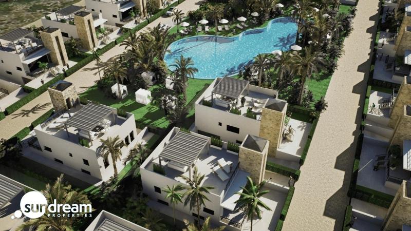 g_42629-35-12 Villa de nueva construcción con 3 dormitorios, solárium privado y sótano en campo de golf en Mazarrón(Murcia)