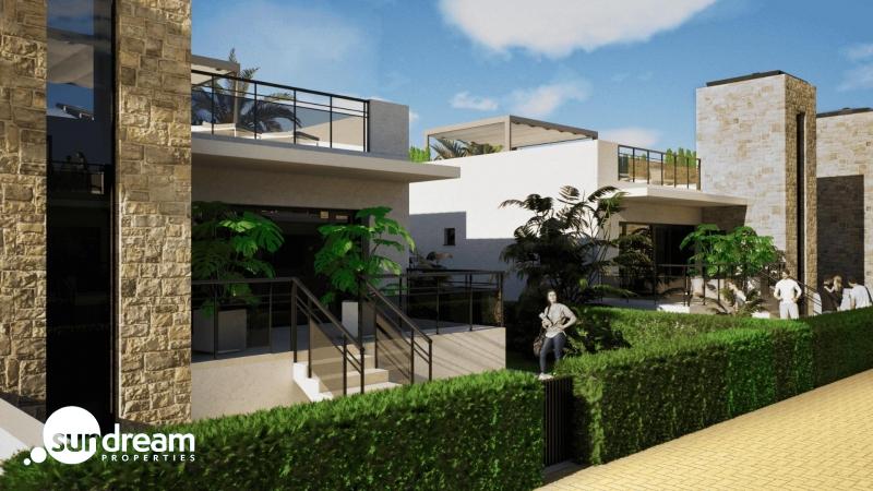 Villa de nueva construcción con 3 dormitorios, solárium privado y sótano en campo de golf en Mazarrón(Murcia)
