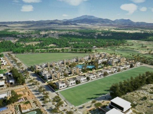 Villa de nueva construcción con 3 dormitorios, solárium privado y sótano en campo de golf en Mazarrón(Murcia)