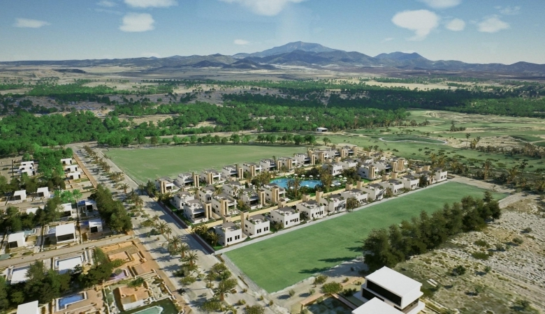 Villa de nueva construcción con 3 dormitorios, solárium privado y sótano en campo de golf en Mazarrón(Murcia)