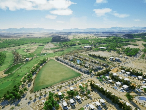 Villa de nueva construcción con 3 dormitorios, solárium privado y sótano en campo de golf en Mazarrón(Murcia)